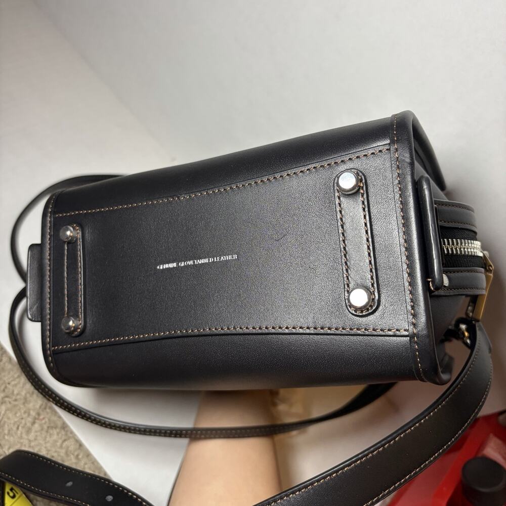 Coach Rogue 20 Black Glovetanned Leather Satchel Top Handle W/ Tags & Dust Bag - Picture 9 of 14